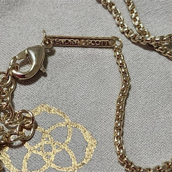 Kendra Scott Rayne Gold Long Pendant Necklace in Dichroic Glass new!! - Picture 11 of 16